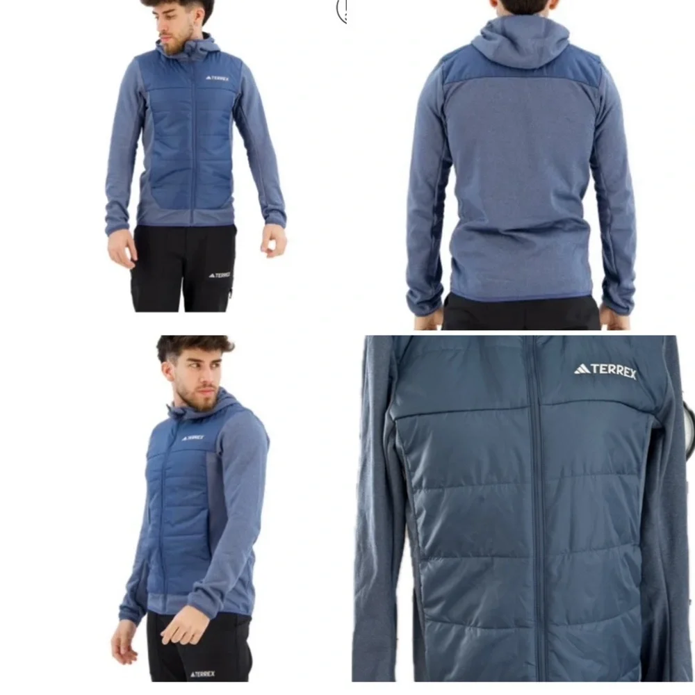 adidas Terrex Multi Hybrid Blue Steel Jacket Size Medium